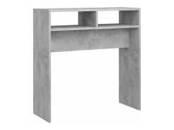 Mesa consola de aglomerado gris hormigón 78x30x80 cm