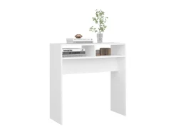 Mesa consola de aglomerado blanco 78x30x80 cm