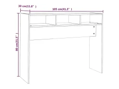Mesa consola de aglomerado gris hormigón 105x30x80 cm