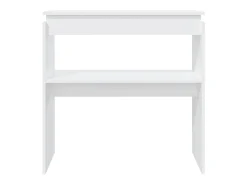 Mesa consola de aglomerado blanco 80x30x80 cm