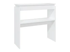 Mesa consola de aglomerado blanco 80x30x80 cm