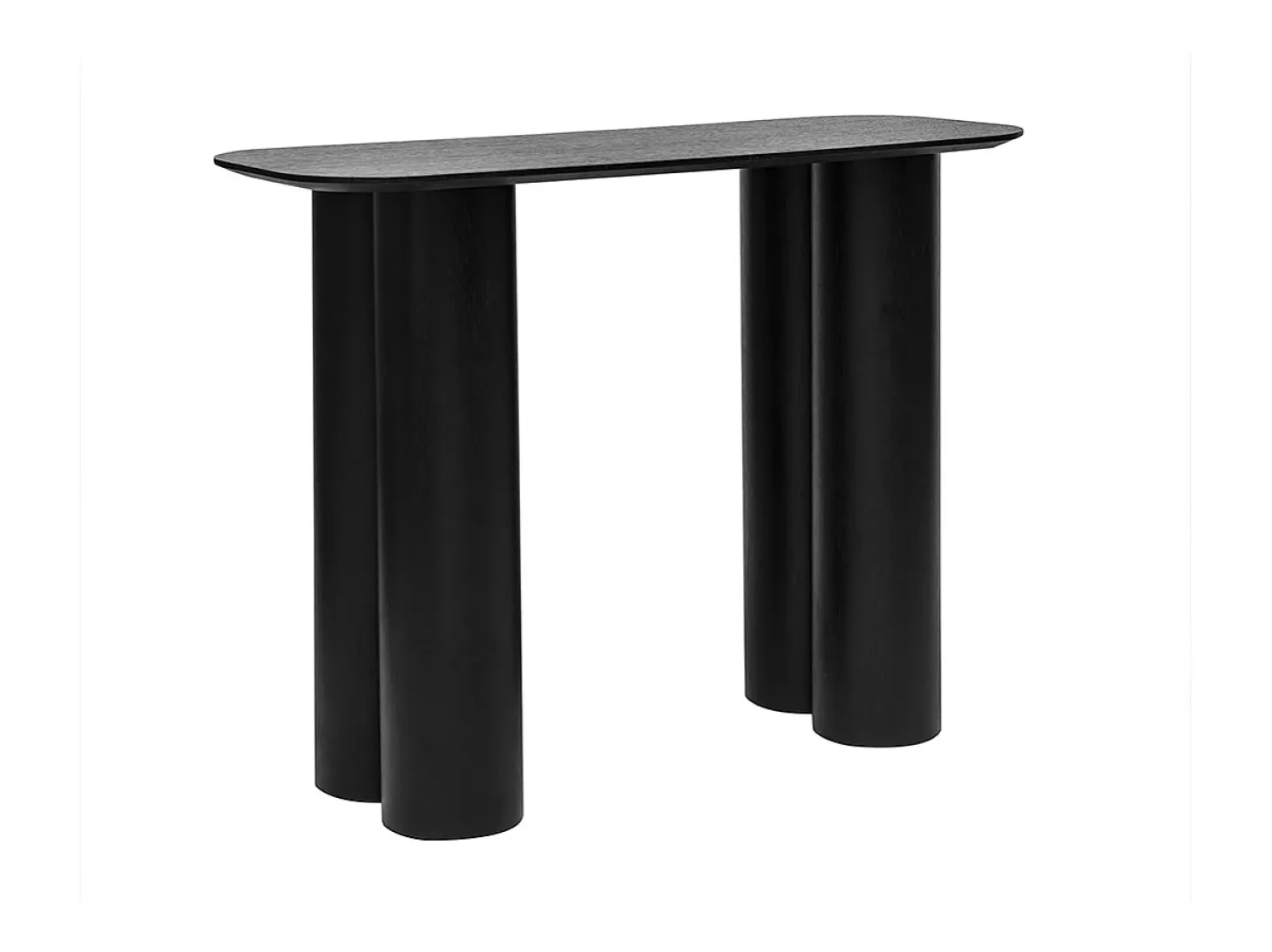 Mesa consola de diseño de madera negra 100 cm FOLEEN