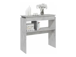 Mesa consola de hormigón gris 80x30x80 cm aglomerado