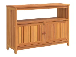 Mesa consola de jardín madera maciza acacia 110x35x75 cm ES653596