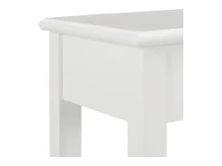 Mesa consola de madera blanco 110x35x80 cm
