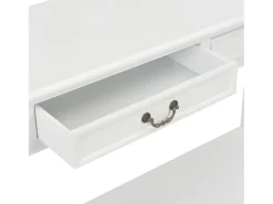 Mesa consola de madera blanco 110x35x80 cm