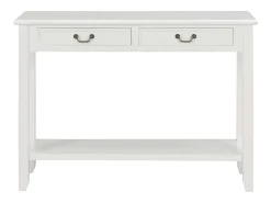 Mesa consola de madera blanco 110x35x80 cm