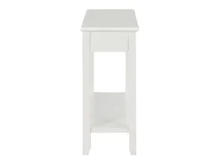Mesa consola de madera blanco 110x35x80 cm