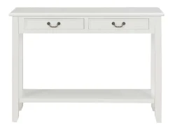 Mesa consola de madera blanco 110x35x80 cm ES626073