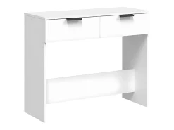 Mesa consola de madera contrachapada blanco 90x36x75 cm ES742555