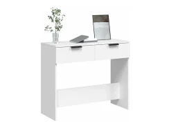 Mesa consola de madera contrachapada blanco 90x36x75 cm ES742555