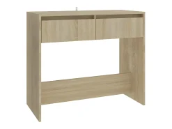 Mesa consola de madera contrachapada roble Sonoma 89x41x76,5 cm ES476672
