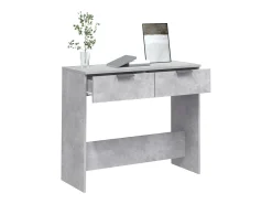 Mesa consola de madera contrachapada gris hormigón 90x36x75 cm ES138843