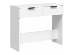 Mesa consola de madera contrachapada blanco 90x36x75 cm