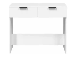 Mesa consola de madera contrachapada blanco 90x36x75 cm