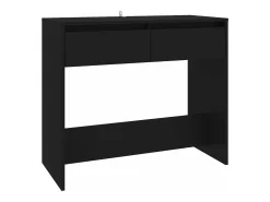 Mesa consola de madera contrachapada negro 89x41x76,5 cm