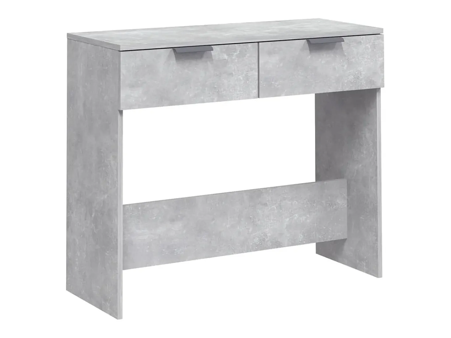 Mesa consola de madera contrachapada gris hormigón 90x36x75 cm