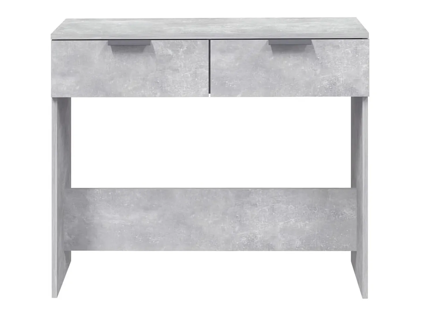 Mesa consola de madera contrachapada gris hormigón 90x36x75 cm