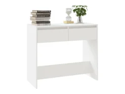 Mesa consola de madera contrachapada blanco 89x41x76,5 cm