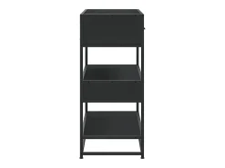 Mesa consola de madera contrachapada negro 90x35x80 cm