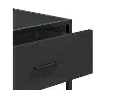 Mesa consola de madera contrachapada negro 90x35x80 cm