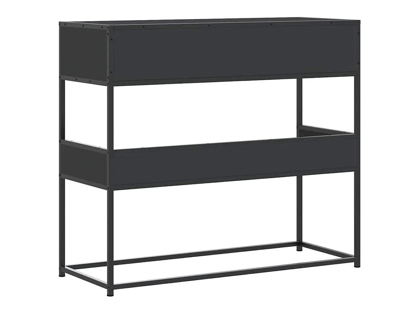 Mesa consola de madera contrachapada negro 90x35x80 cm