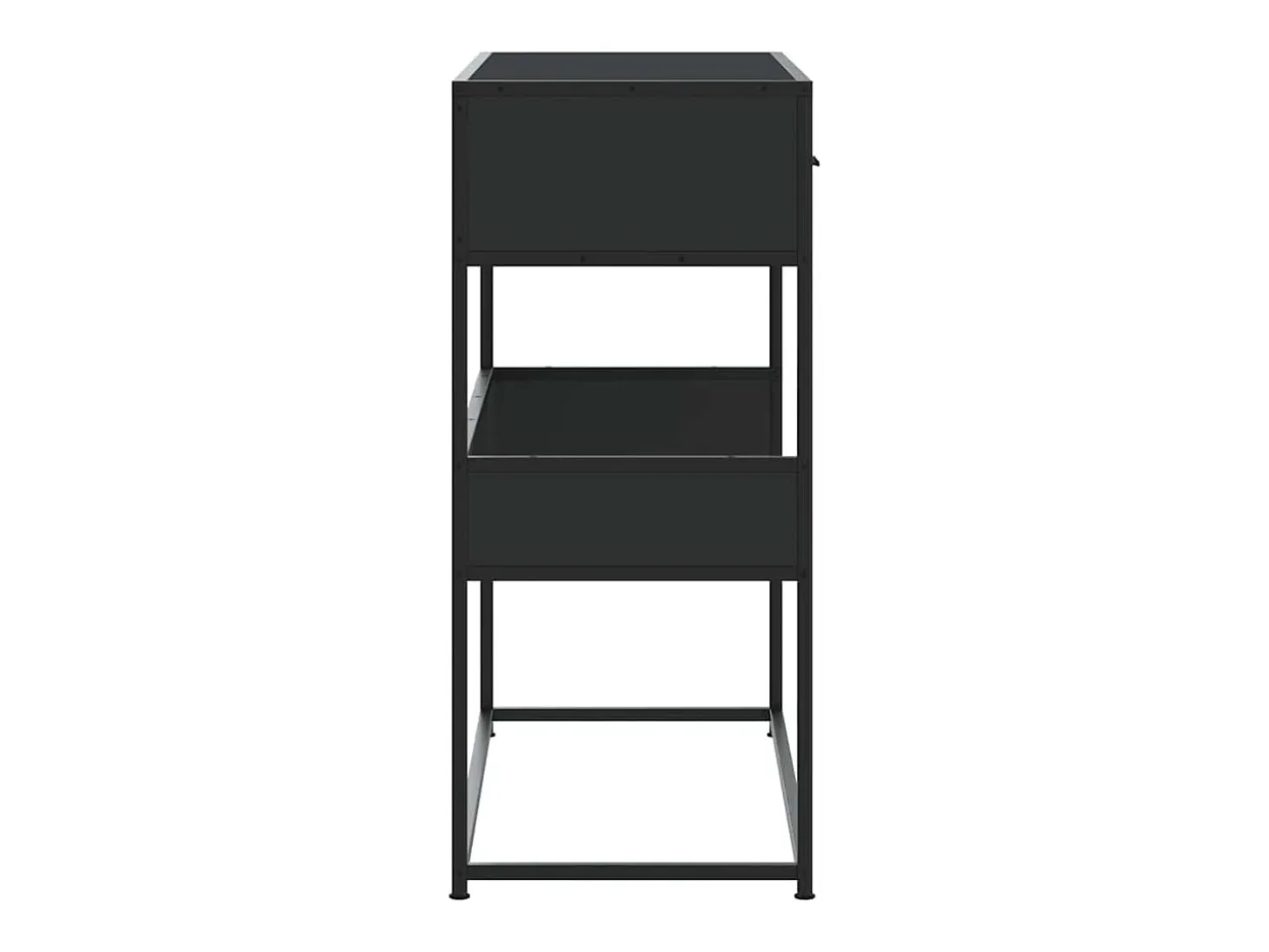 Mesa consola de madera contrachapada negro 90x35x80 cm
