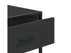 Mesa consola de madera contrachapada negro 90x35x80 cm
