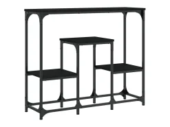 Mesa consola de madera de ingeniería negra 89,5x28x76 cm ES957914