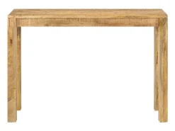 Mesa consola de madera de mango rugosa 110x35x76 cm