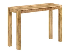 Mesa consola de madera de mango rugosa 110x35x76 cm