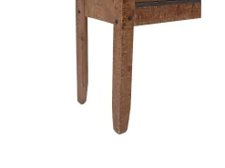 Mesa consola de madera de abeto maciza marrón 131x35,5x75 cm