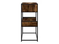 Mesa consola de madera de ingeniería roble ahumado 90x35x80 cm