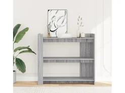 Mesa consola de madera de ingeniería gris Sonoma 100x35x90 cm ES510267