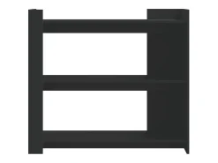 Mesa consola de madera de ingeniería negra 100x35x90 cm