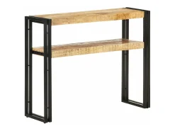 Mesa consola de madera de mango rugosa 90x30x75 cm