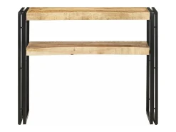 Mesa consola de madera de mango rugosa 90x30x75 cm