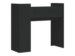 Mesa consola de madera de ingeniería negra 100x35x90 cm