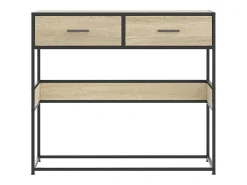 Mesa consola de madera de ingeniería roble Sonoma 90x35x80 cm