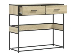 Mesa consola de madera de ingeniería roble Sonoma 90x35x80 cm