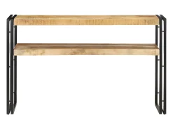 Mesa consola de madera de mango rugosa 120x30x75 cm ES359143
