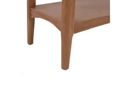 Mesa consola de madera de abeto maciza marrón 126x40x77,5 cm