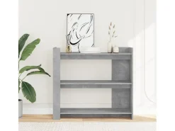 Mesa consola de madera de ingeniería gris hormigón 100x35x90 cm ES361280