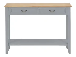 Mesa consola de madera gris 110x35x80 cm