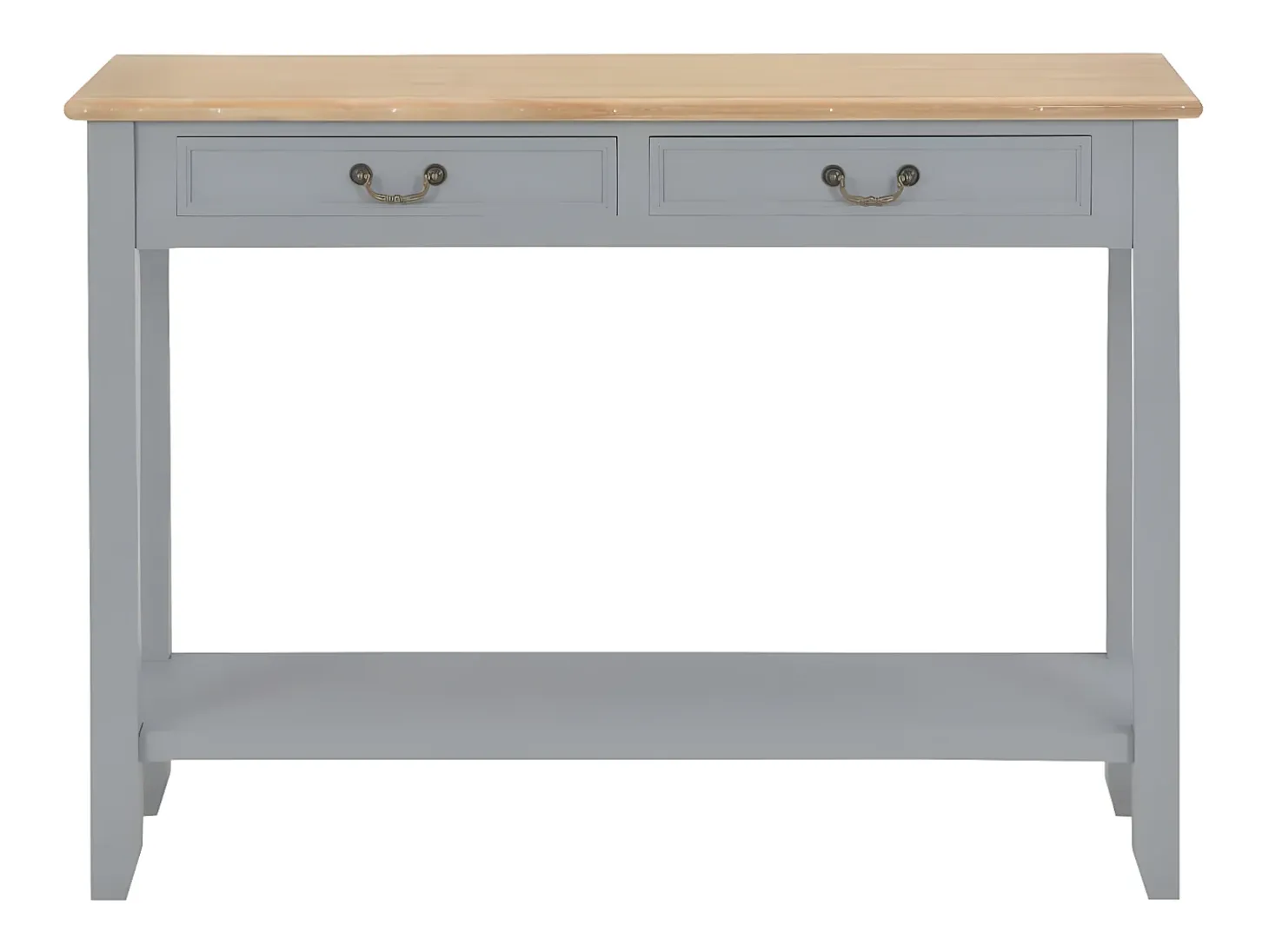 Mesa consola de madera gris 110x35x80 cm ES282823