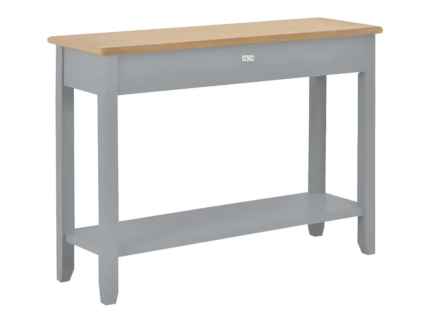 Mesa consola de madera gris 110x35x80 cm ES282823