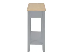 Mesa consola de madera gris 110x35x80 cm ES282823