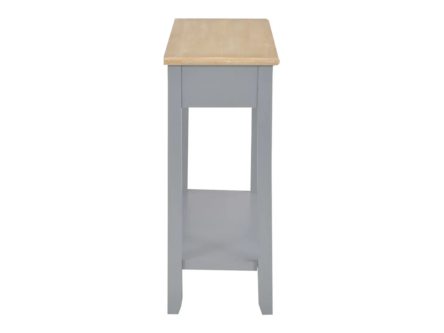 Mesa consola de madera gris 110x35x80 cm ES282823