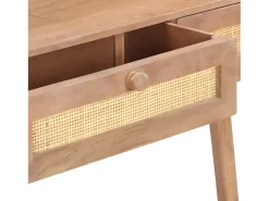 Mesa consola de madera maciza de mango 100x35x76 cm ES755070