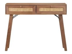 Mesa consola de madera maciza de mango 100x35x76 cm ES755070